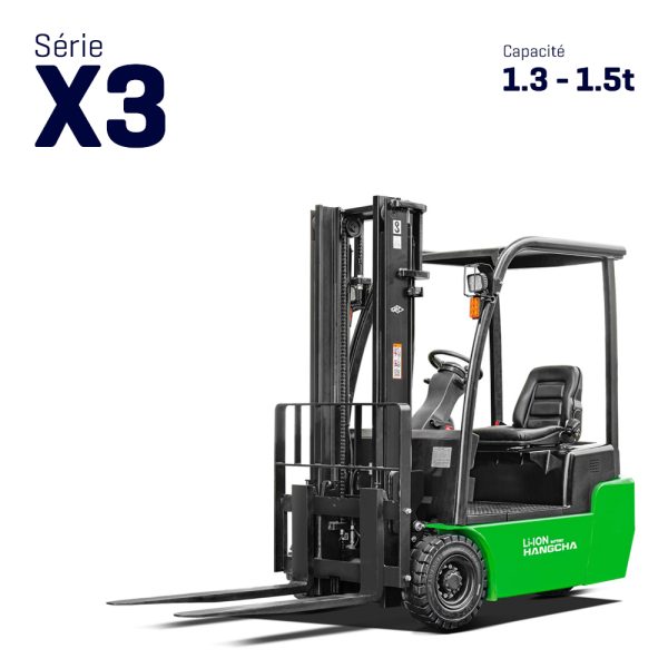 Chariot élévateur électrique 3 roues 1.3-1.5t – Série X3