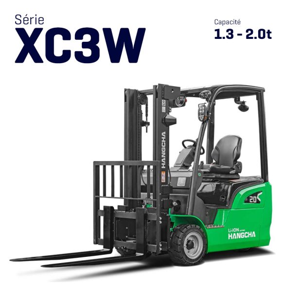 Chariot élévateur électrique 3 roues 1.3-2t – Série XC3W