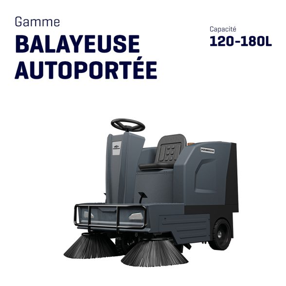 Balayeuse autoportée – 120 à 180L
