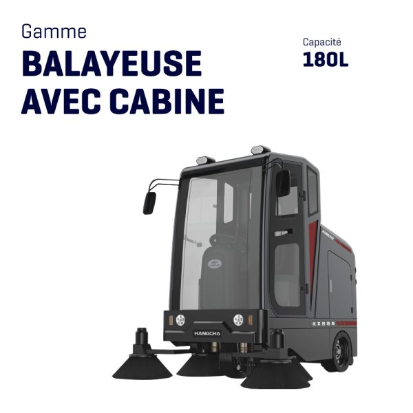 Balayeuse avec cabine – 180L